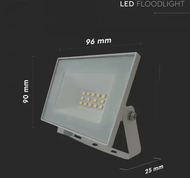 Ultime Pezzi Faro LED V-TAC SMD 10W 4000K Slim E-Series IP65 con Driver Integrato - 23971