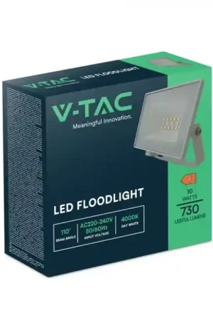 Acquista Ora V-TAC Faro LED 10W Slim E-Series 6500K IP65 con Driver Integrato – 23973