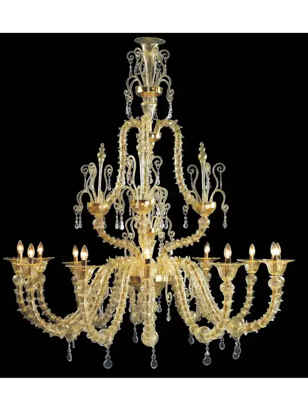 Soddisfatti O Rimborsati Lampadario murano di venezia oro 24k 12 luci made in italy 7416 12