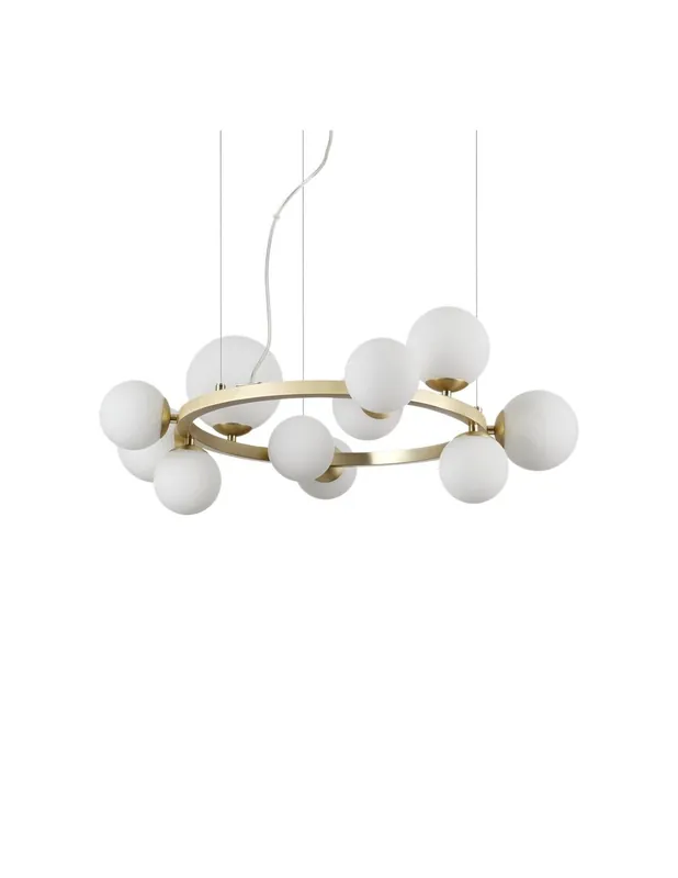Saldi Ideal Lux Perlage SP11 lampadario sospensione per salone - Bianco
