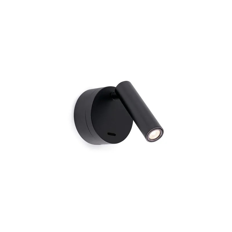 Compra Adesso Applique Faro Barcelona BOC da Parete con Lettore LED Nero 3000K - 62708