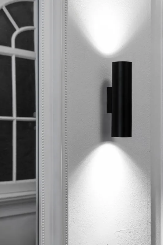 Prezzo Conveniente Applique Faro Barcelona Stan da Parete Biemissione 2 Luci nera - 43751