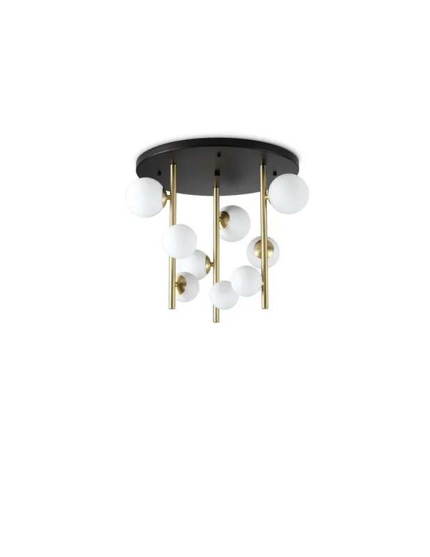 Ideal Lux Perlage PL9 lampada da soffitto classica in vetro - Bianco Più Venduto