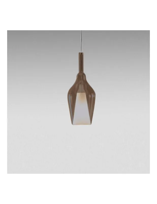 Professionale Gea Luce Ofelia S/12 Ambra Fume Trasparente lampada a sospensione