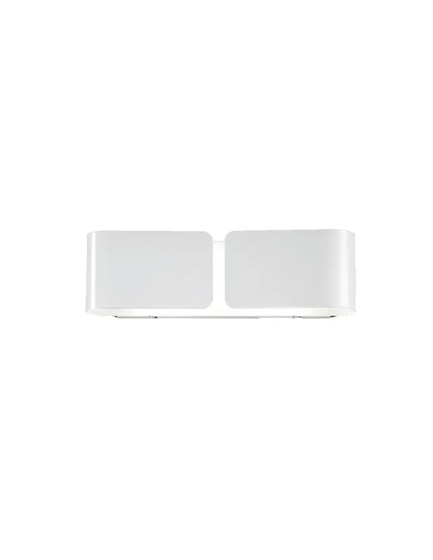 Miglior Prezzo Ideal Lux Clip AP2 Small applique moderna in metallo E27 60W - Bianco