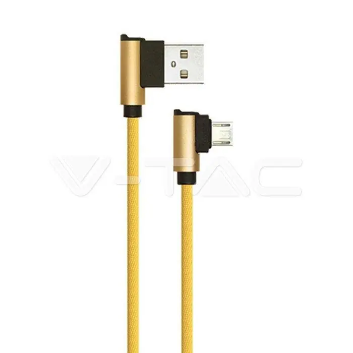 Cavo Micro USB angolato 1 metro oro V-TAC 8637 ricarica dati Novità