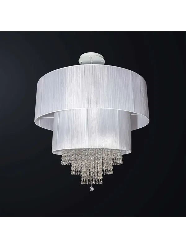 Promozione Lampadario moderno in tessuto e cristallo 8 luci BGA 3066-s120