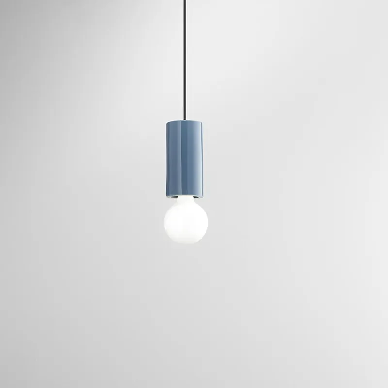 Consegna Rapida Lampada sospensione ceramica BLU Attacco E27 Potenza MAX60W Perenz - 8402 C