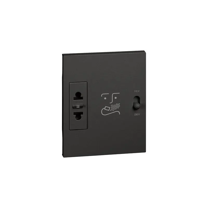 Ultima Occasione bticino living now presa per rasoio con trasformatore 115/230v nero bticino kg4177