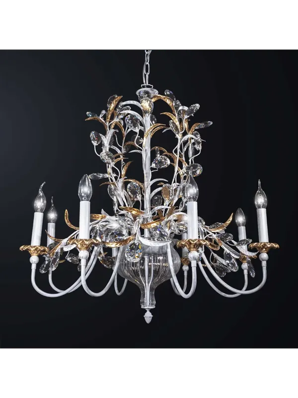 Lampadario classico in ferro battuto e cristallo 8 luci BGA 3045-8 Miglior Prezzo