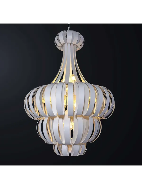 Lampadario moderno design metallo bianco 9 luci BGA 3039-s80 Più Venduto