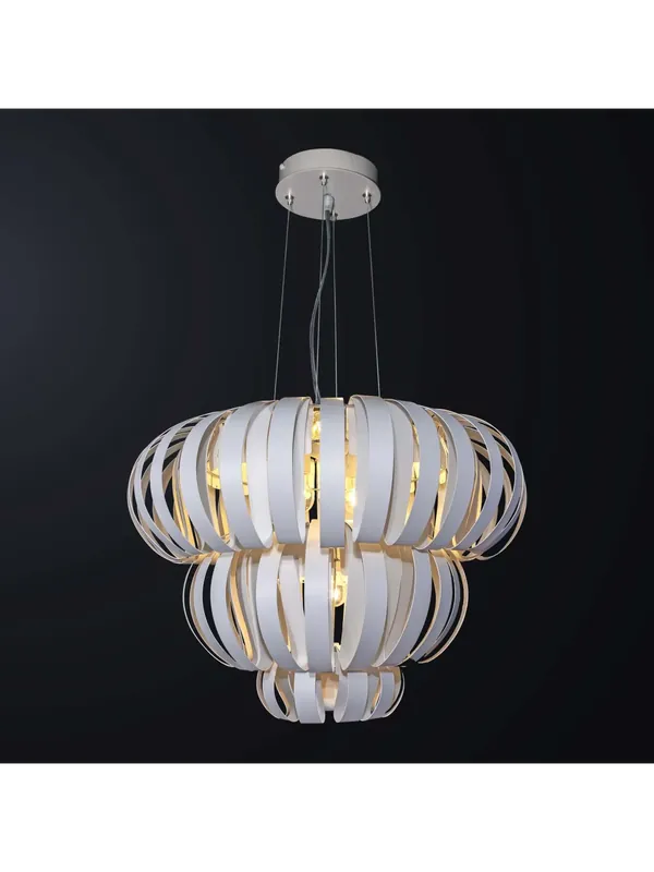 Plafoniera moderna design metallo bianco 6 luci BGA 3039-pl80 Sconto