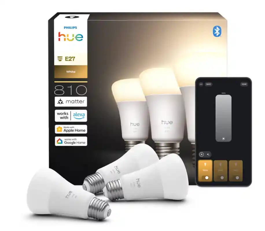 Popolare Lampadine smart LED E27 7W 60W 3 pezzi PHILIPS Hue White 36370000