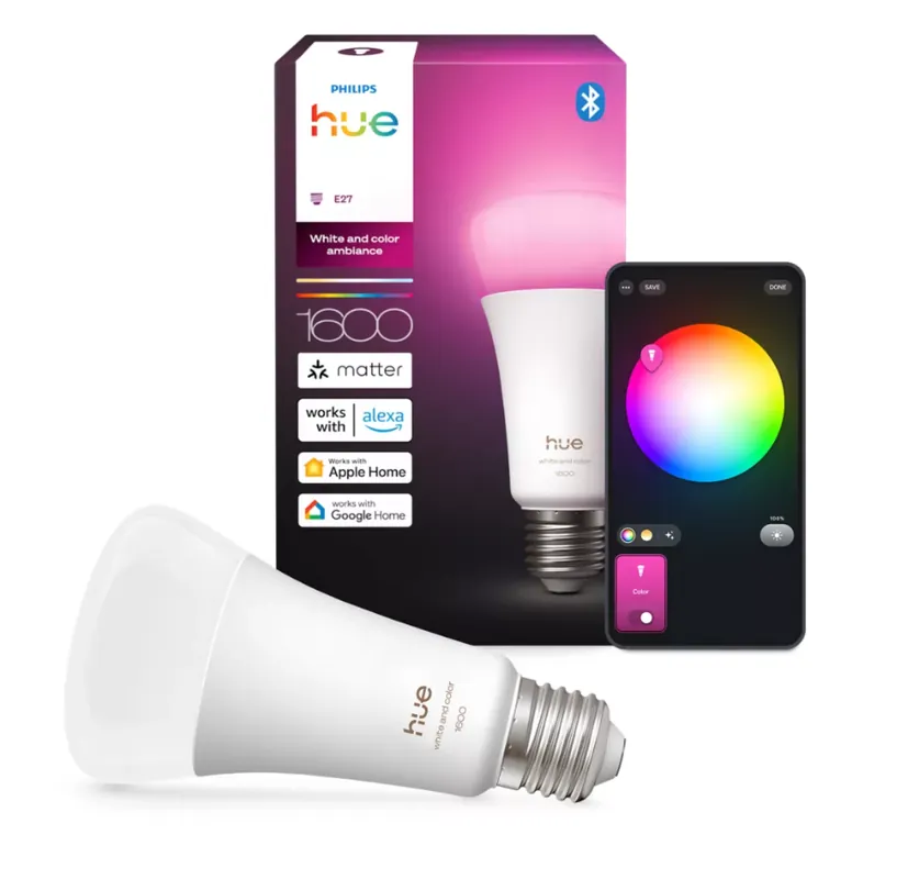 Spedito Oggi Lampadina smart LED E27 colore 1600 lumen PHILIPS HUE 36422600
