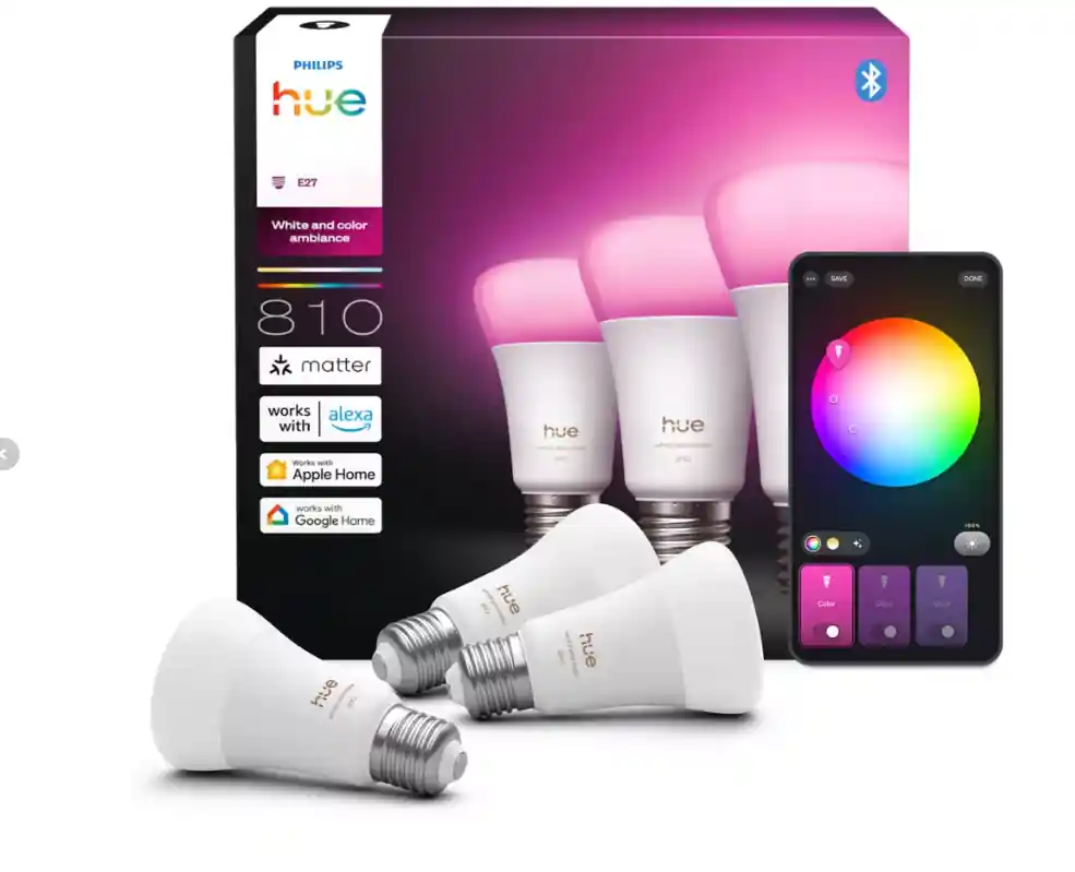 Spedizione Espresso Lampadine Smart LED E27 RGB 60W PHILIPS HUE 36442400 con Bluetooth