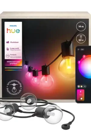Catena luminosa LED smart esterno 14m PHILIPS CONSUMER 37153800 colore regolabile Esclusivo