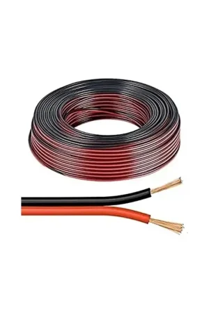cavo piattina rosso nera stereo audio prn0225ha 2x2.50 ec matassa 100 metri RMCFRH222.50RNM Offerta Lampo