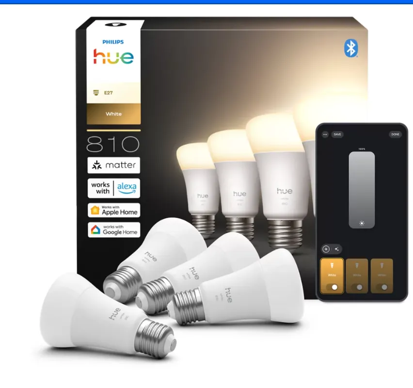 Bestseller Set lampadine smart E27 LED bianco Philips Hue 95725000 controllo wireless