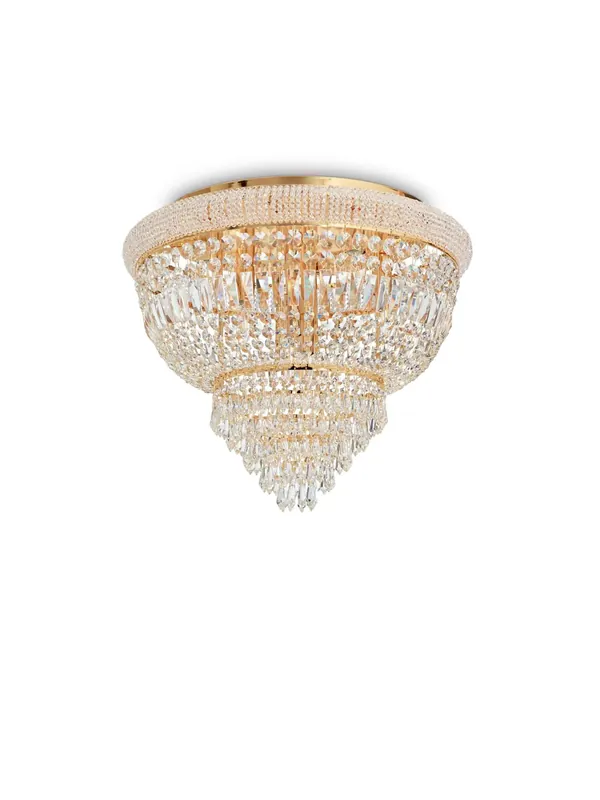 Plafoniera classica oro con cristalli DL0170 Ordina Subito