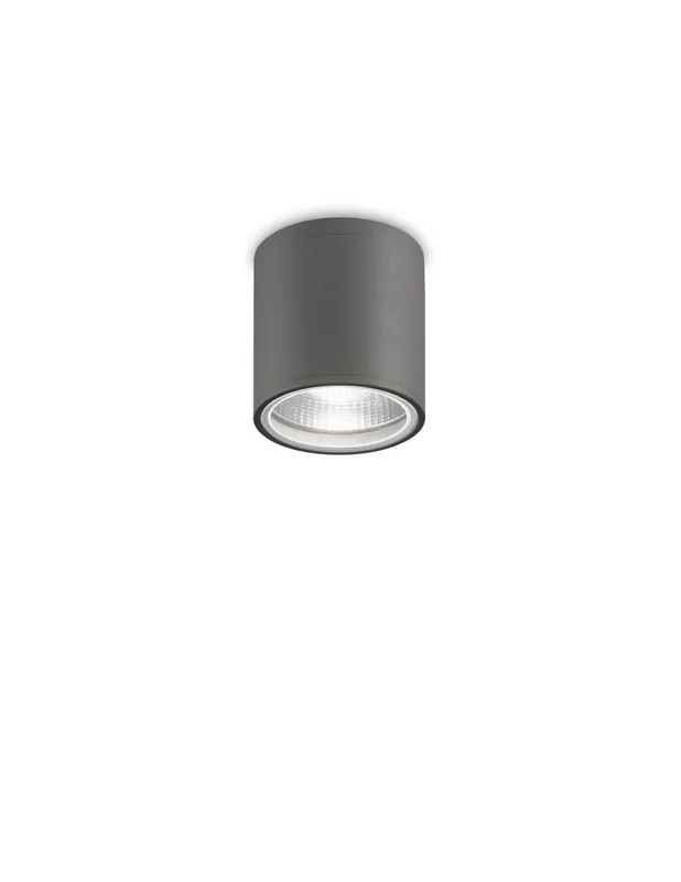 Ideal Lux Gun PL1 plafoniera per esterno in alluminio GU10 28W - Antracite Novità