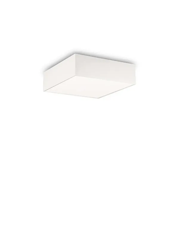 Esclusivo Plafoniera moderna quadrata in tessuto bianco design DL0225