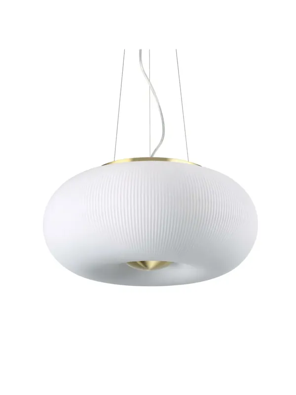 Soddisfatti O Rimborsati Lampadario classico in vetro bianco 3 luci design DL0237