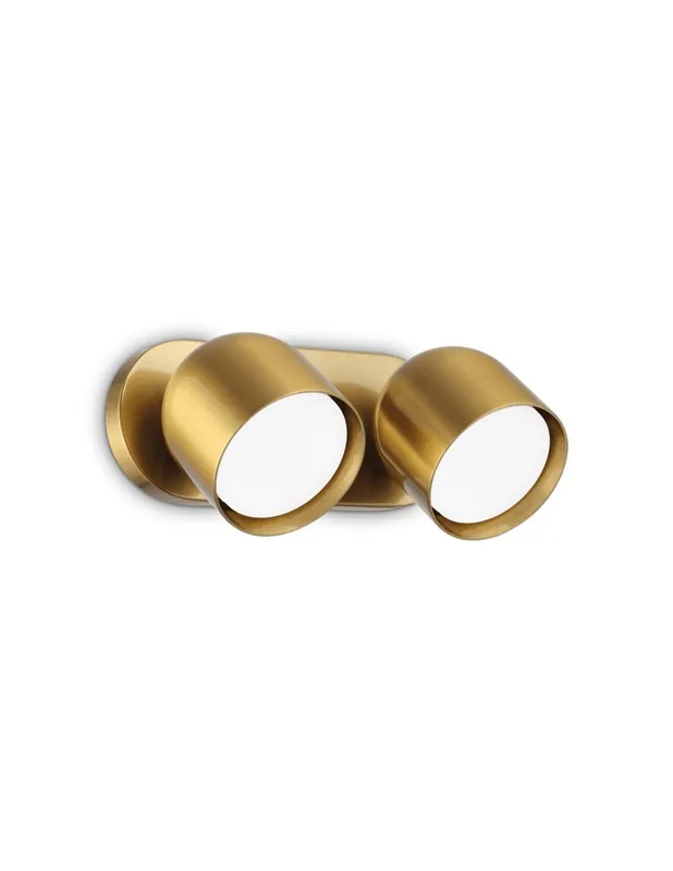 Ideal Lux Dodo AP2 lampada a muro a 2 luci orientabili - Ottone Promo Stagionale