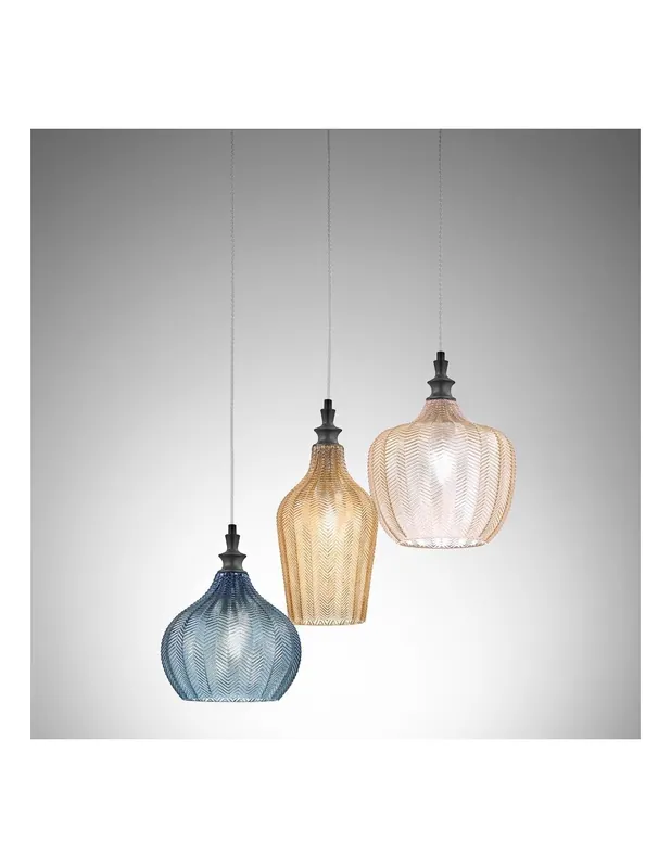 Gea Luce Cleofe S/3 lampadario da cucina 3 luci vetro Professionale