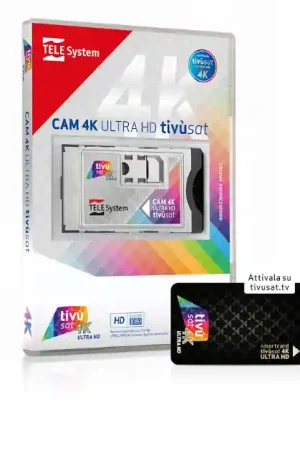 Modulo CAM 4K Ultra HD Tivùsat con smartcard Tvsat 58040115 Nuova Collezione