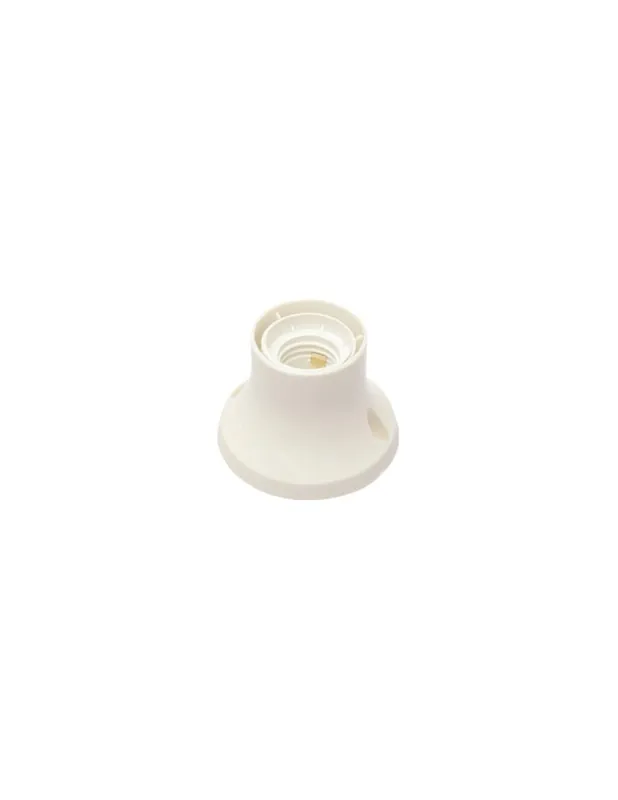 Scelto Dai Clienti Portalampada a base diritta in plastica da parete o soffitto bianco e27