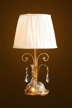 Acquista Ora Lumetto classico in legno e ferro battuto foglia oro-argento 1 luce BGA 1595-lp