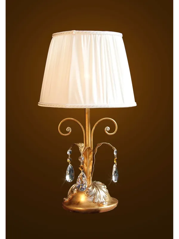 Acquista Ora Lumetto classico in legno e ferro battuto foglia oro-argento 1 luce BGA 1595-lp