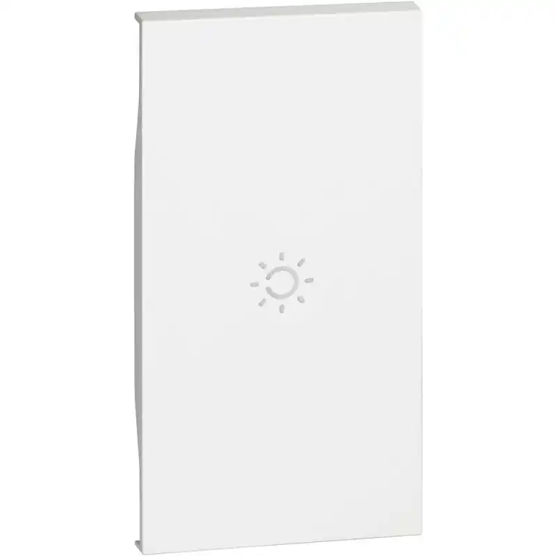 bticino living now cover con simbolo luce per art k4001, k4003, k4004 k4004l k4005 k4034 2 moduli bianco bticino kw01m2a Spedito Oggi