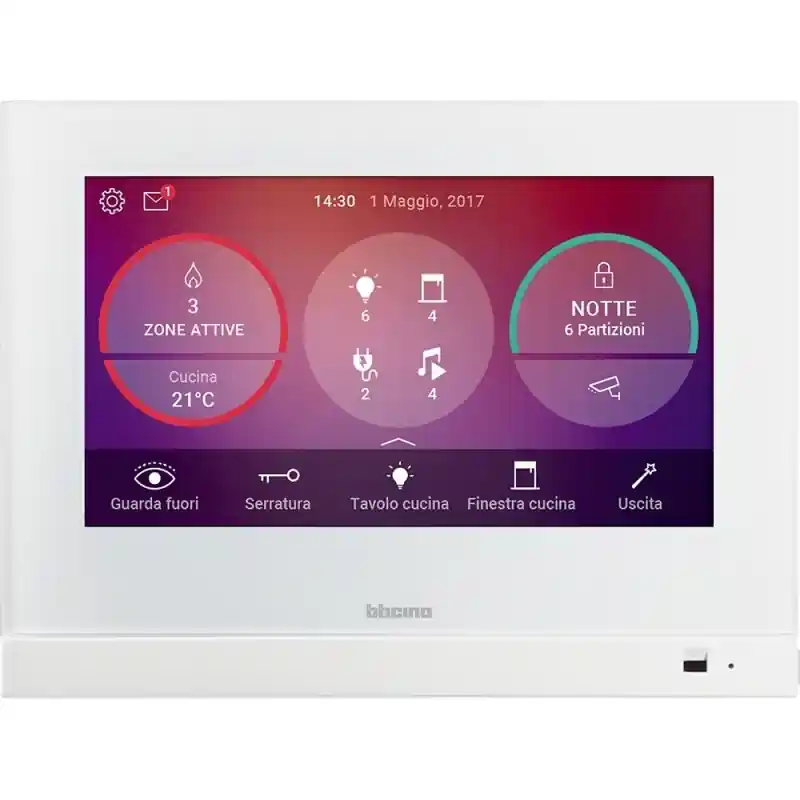 bticino my home hometouch touch screen 7 per la gestione di tutte le funzioni my home bianco bticino 3488w Compra Adesso