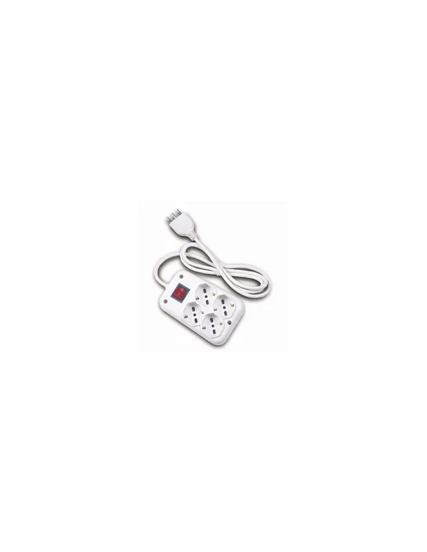 Presa multipla piatta 4p bivalente unel 200124 bianco 72440 Di Tendenza