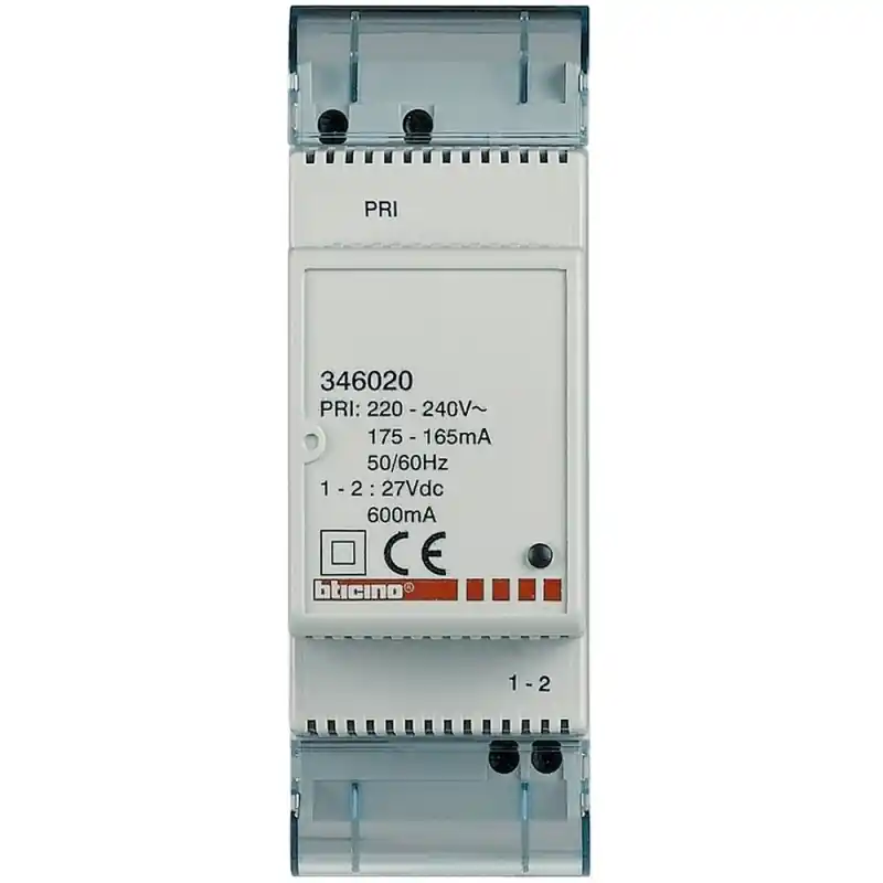 Novità bticino alimentatore supplementare 2din 230v bticino 346020