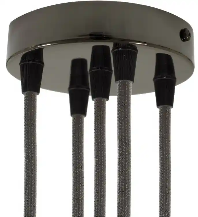 Reso Gratuito Rosone metallo 5 fori 120mm Colore Nero Perla Creative Cables - KRM575FBR