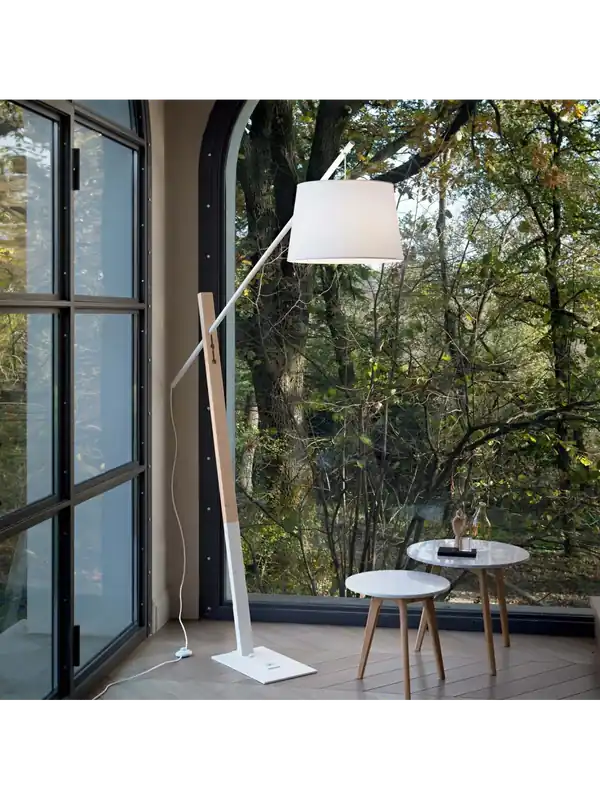 Pagamento Sicuro Piantana moderna design con legno naturale DL0213
