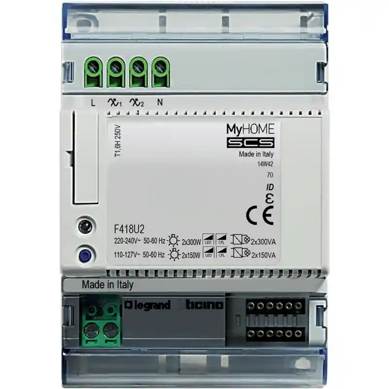 Miglior Prezzo bticino dimmer universale 2 uscite bus bticino f418u2