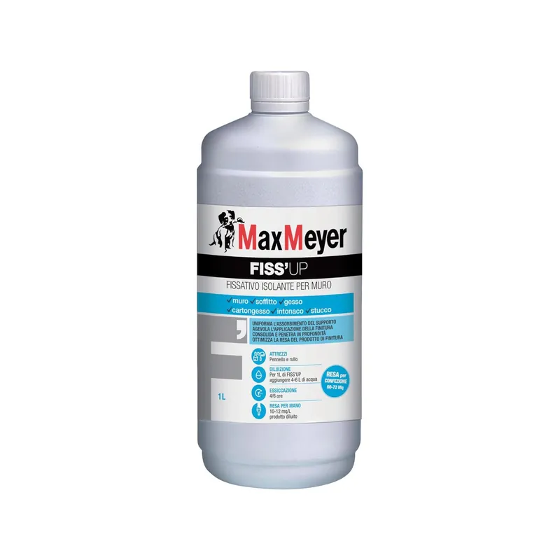 Fissativo isolante murale 1L Max Meyer 020626E010003 alta resa superfici interne Affare
