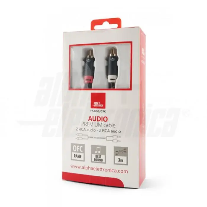 Cavo audio stereo 2RCA 3m oro ALPHA ELETTRONICA 17-060/03K Compra Adesso