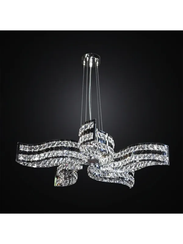 Lampadario moderno in cristallo cromato design swarovsky 5 luci BGA 3013-5 Prezzo Conveniente