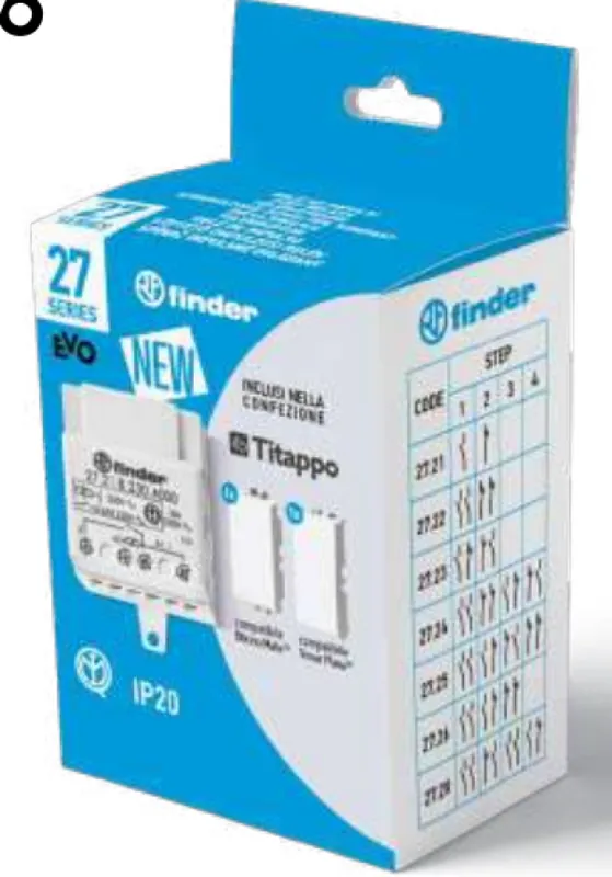 Direttamente Dal Produttore Kit relè modulare Finder Serie 27 EVO compatibile Titappo 272182304000POA