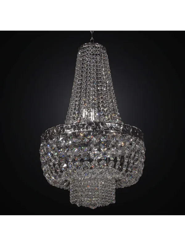 Lampadario classico in cristallo argento design swarovsky 9 luci BGA 2296-45 Direttamente Dal Produttore