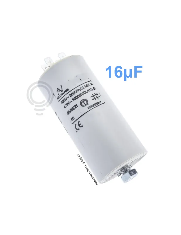 Condensatori spunto per motori elettrici 16mf 400/450 Miglior Prezzo