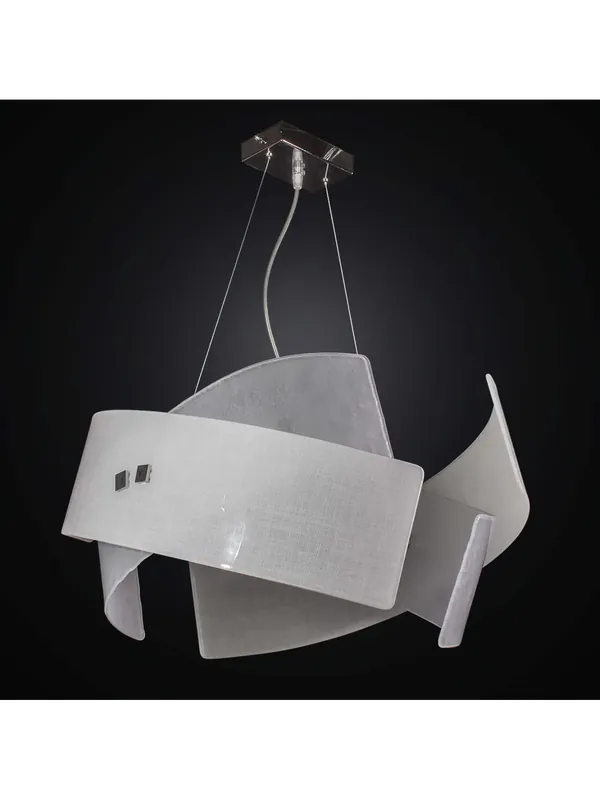 Lampadario moderno in vetrofusione effetto tessuto 4 luci BGA 2274-s55 Ultime Pezzi