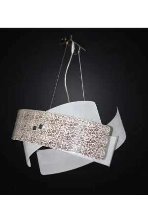 A Buon Prezzo Lampadario moderno in vetrofusione decorato fiori 4 luci BGA 2274-s55