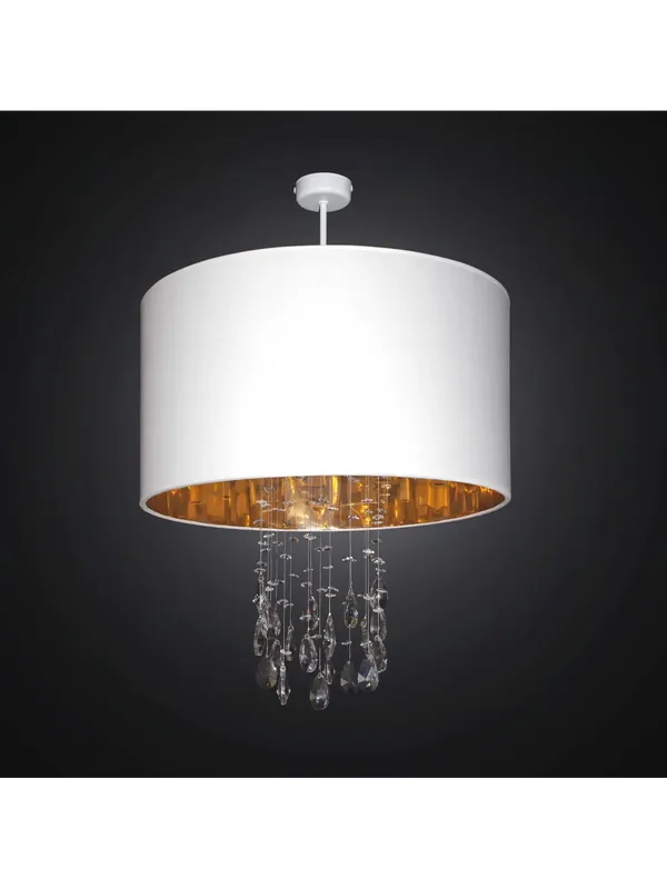 Lampadario moderno in tessuto bianco e oro 5 luci BGA 2273-s50 Di Tendenza