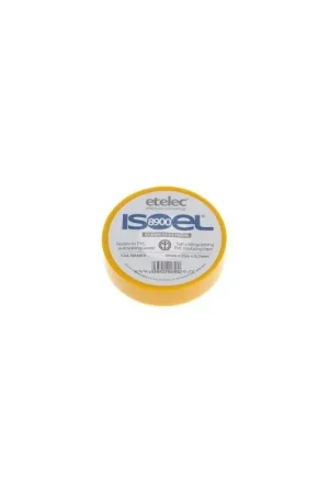 etelec nastro adesivo in pvc autoestinguente 19mm x 25mm s 0,15mm giallo ETLNA4819 Economico