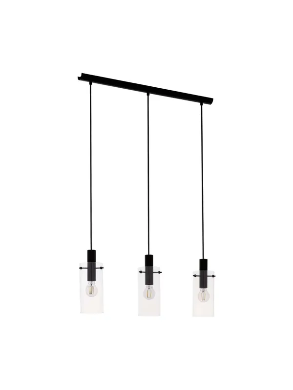 Lampadario moderno design nero 3 luci GL0636 Prezzo Conveniente